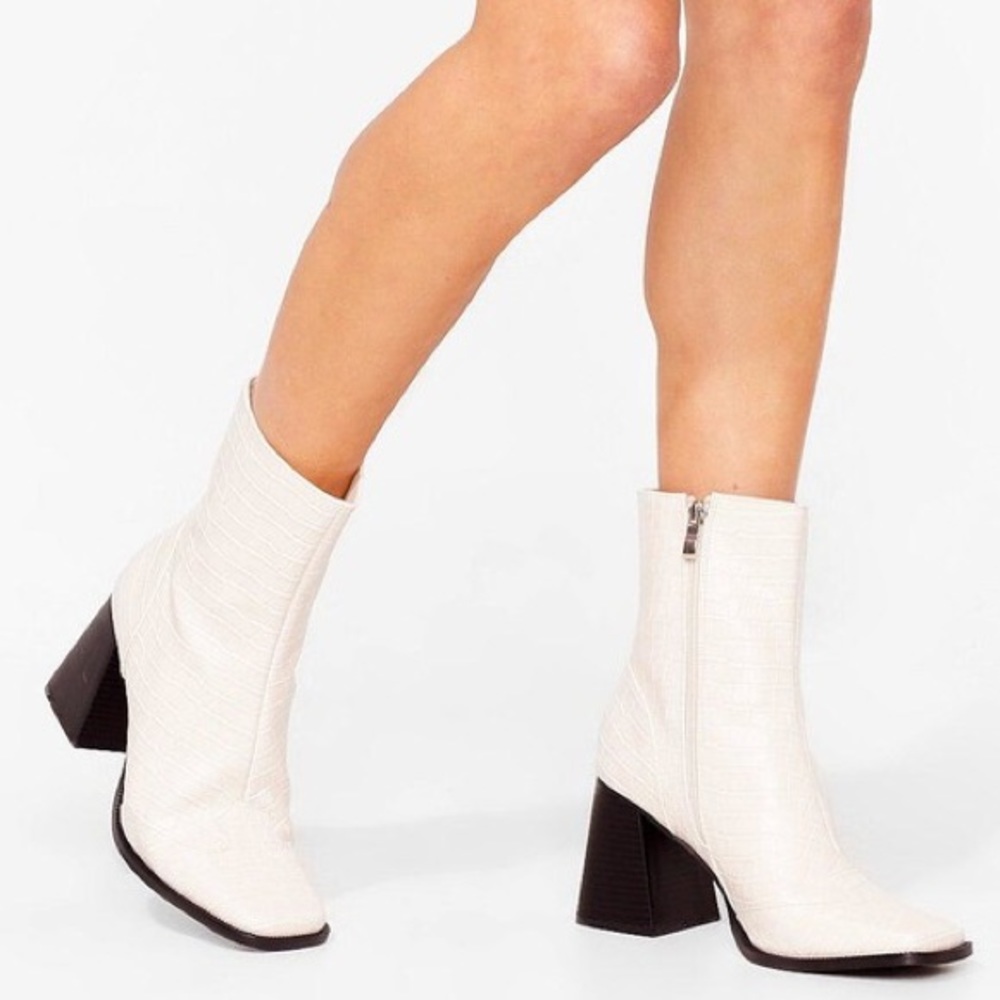 Nasty Gal Croc Mid Boots
